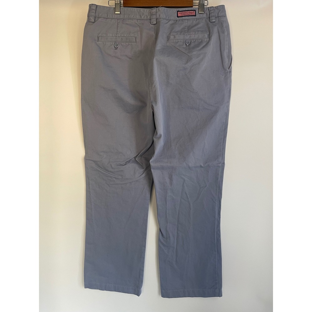 Vineyard Vines Men's Chino Pants Gray Straight Leg Casual Size 38x34 - Picture 2 of 3